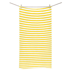 Horizontal Yellow Candy Stripes Bath Towel 30"x56"