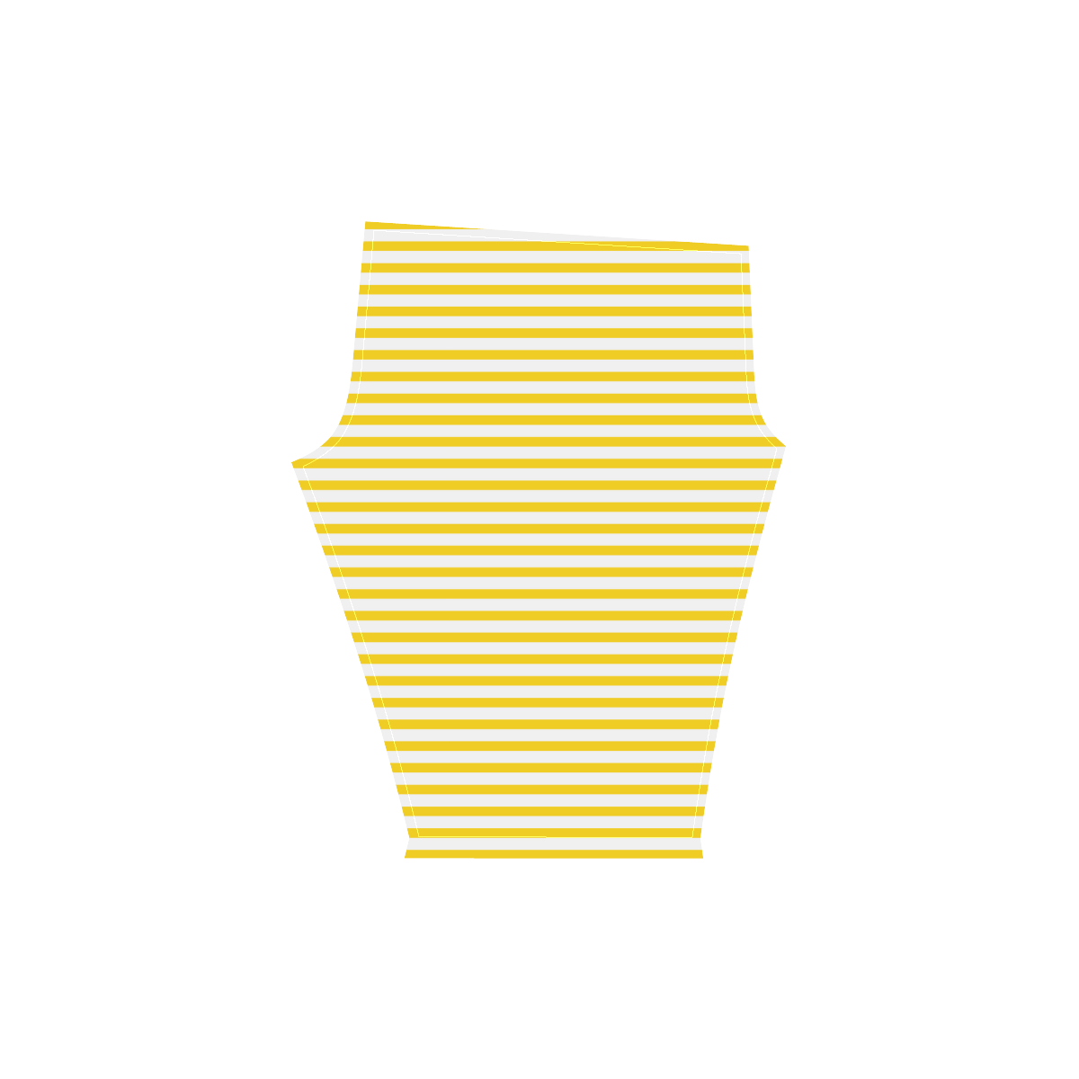 Horizontal Yellow Candy Stripes Women's Low Rise Capri Leggings (Invisible Stitch) (Model L08)