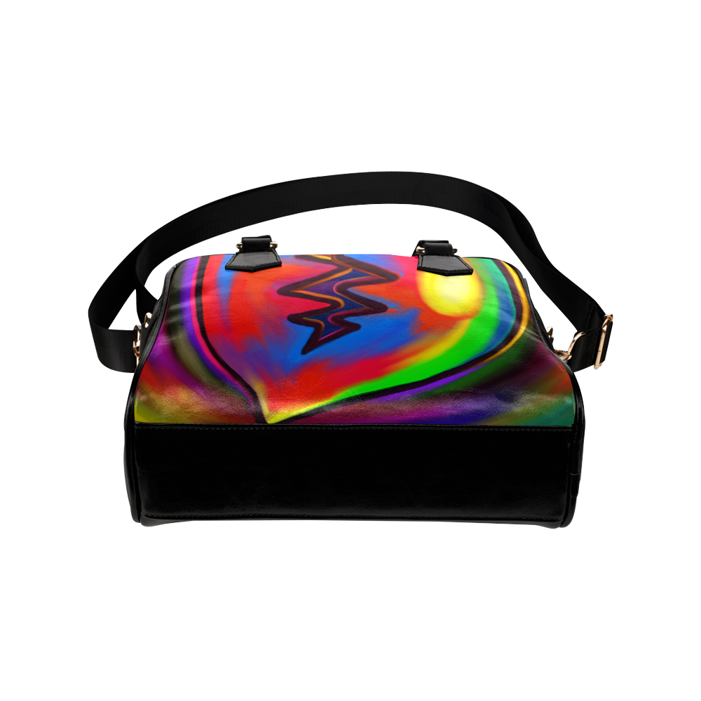 Broken Heart Vibrant Love Painting Shoulder Handbag (Model 1634)