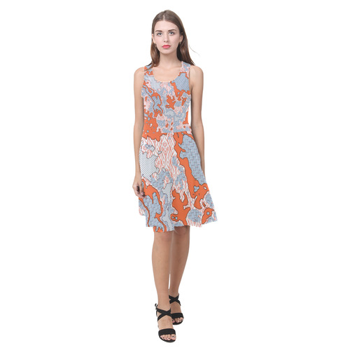 Unique abstract pattern mix 2E by FeelGood Atalanta Casual Sundress(Model D04)