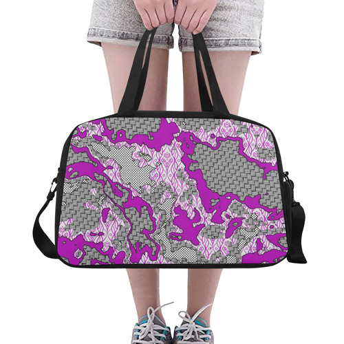 Unique abstract pattern mix 2D by FeelGood Fitness Handbag (Model 1671)
