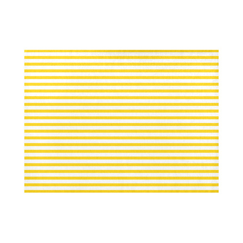 Horizontal Yellow Candy Stripes Placemat 14’’ x 19’’ (Set of 6)