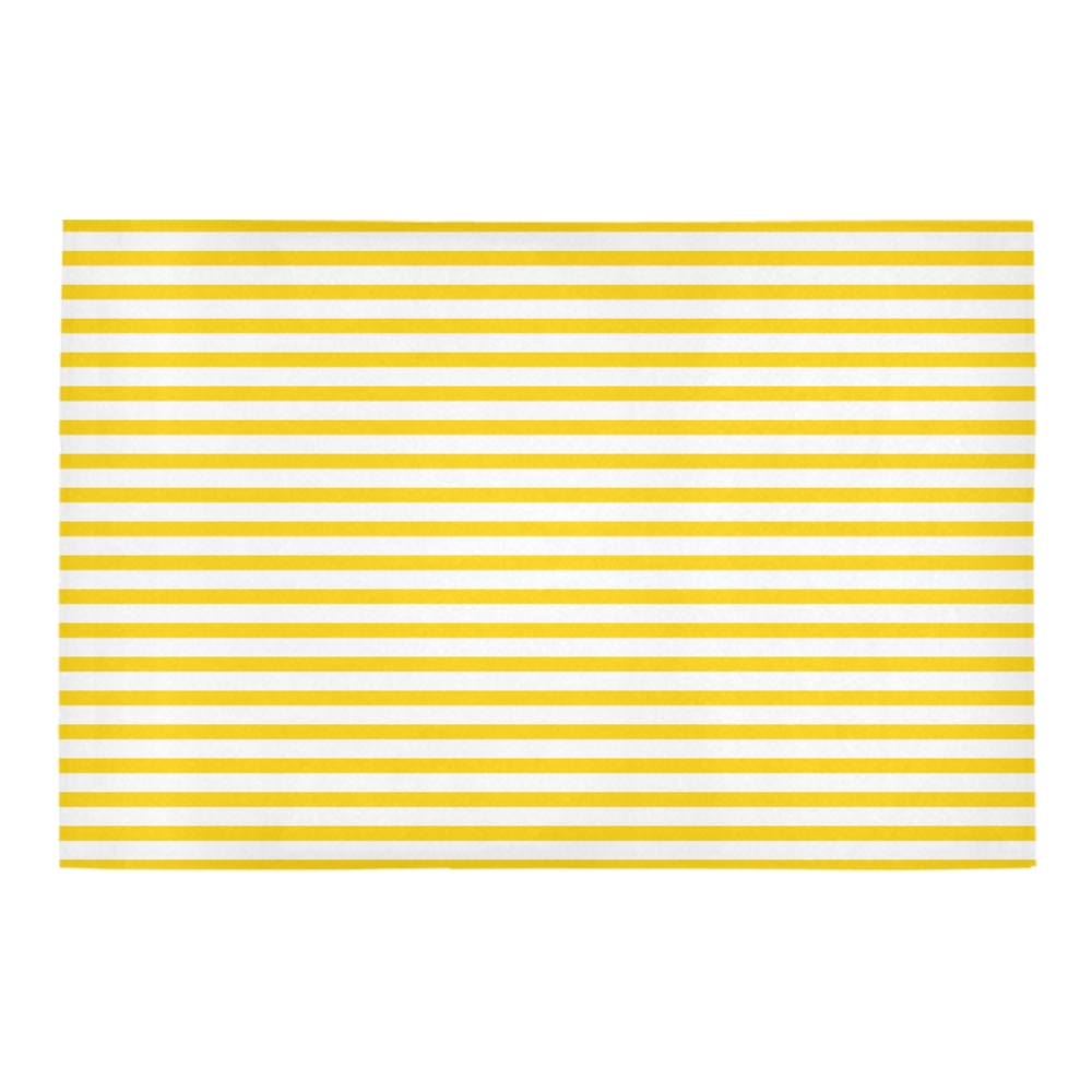Horizontal Yellow Candy Stripes Azalea Doormat 24" x 16" (Sponge Material)