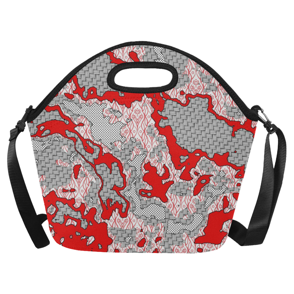 Unique abstract pattern mix 2A by FeelGood Neoprene Lunch Bag/Large (Model 1669)