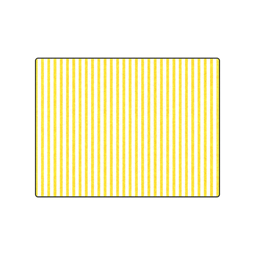 Horizontal Yellow Candy Stripes Blanket 50"x60"