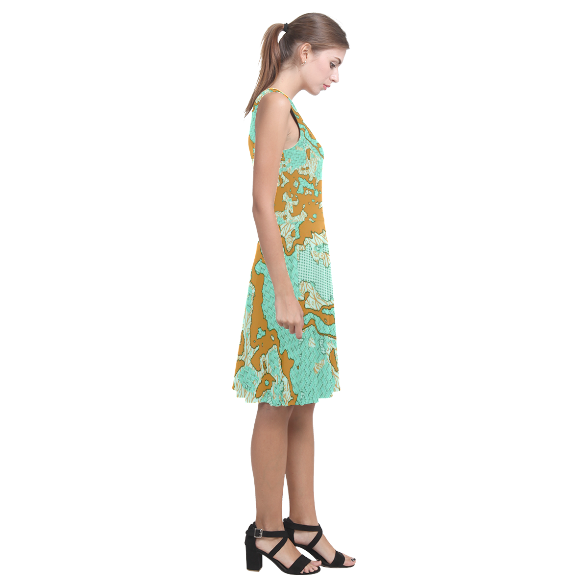 Unique abstract pattern mix 2F by FeelGood Atalanta Casual Sundress(Model D04)