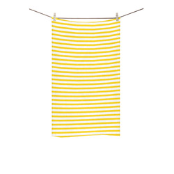 Horizontal Yellow Candy Stripes Custom Towel 16"x28"