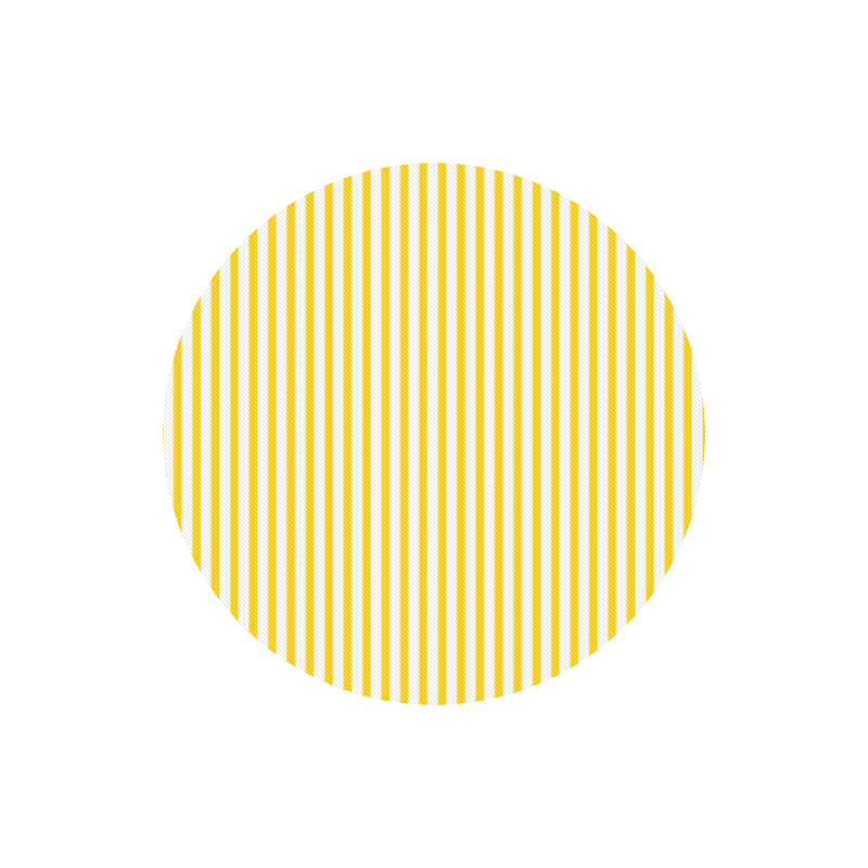 Horizontal Yellow Candy Stripes Round Mousepad