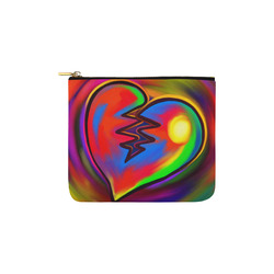 Broken Heart Vibrant Love Painting Carry-All Pouch 6''x5''