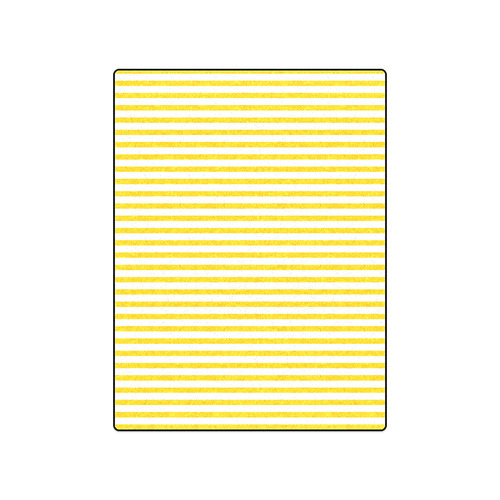 Horizontal Yellow Candy Stripes Blanket 50"x60"