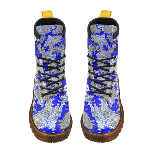 Unique abstract pattern mix 2B by FeelGood High Grade PU Leather Martin Boots For Women Model 402H
