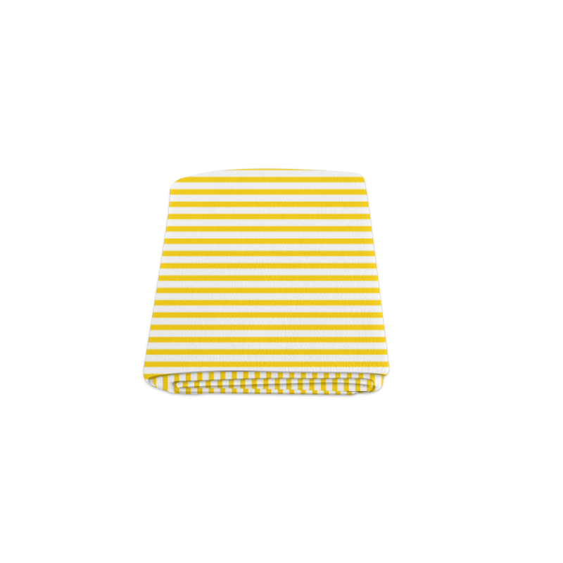 Horizontal Yellow Candy Stripes Blanket 40"x50"