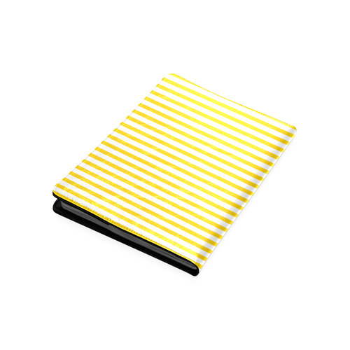 Horizontal Yellow Candy Stripes Custom NoteBook B5