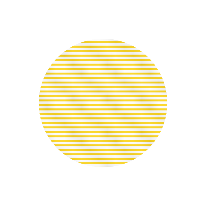 Horizontal Yellow Candy Stripes Round Mousepad