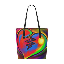 Broken Heart Vibrant Love Painting Euramerican Tote Bag/Small (Model 1655)