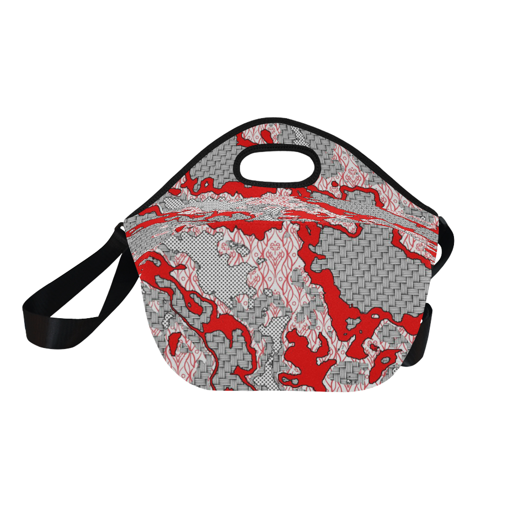 Unique abstract pattern mix 2A by FeelGood Neoprene Lunch Bag/Large (Model 1669)
