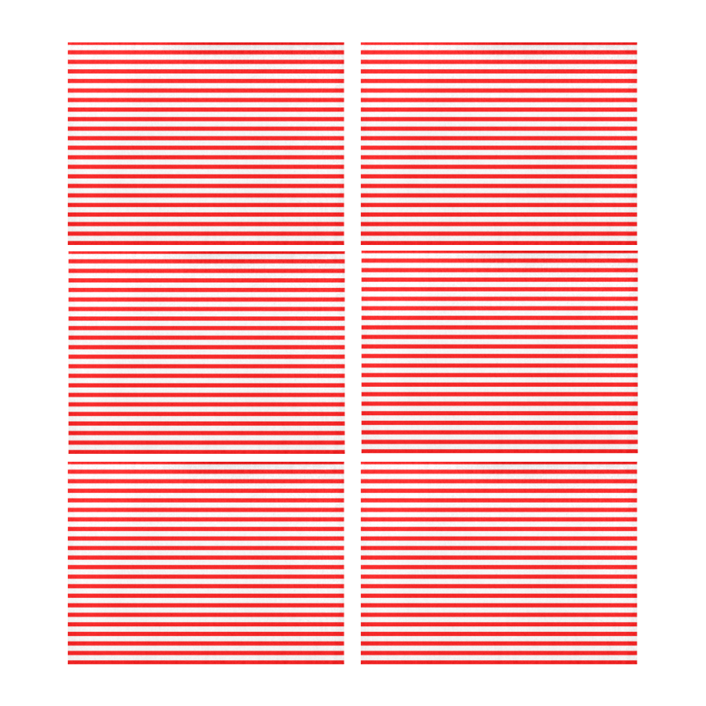 Horizontal Red Candy Stripes Placemat 14’’ x 19’’ (Set of 6)