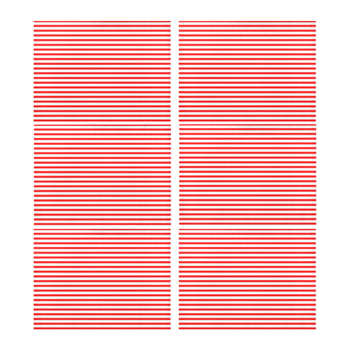 Horizontal Red Candy Stripes Placemat 14’’ x 19’’ (Set of 6)