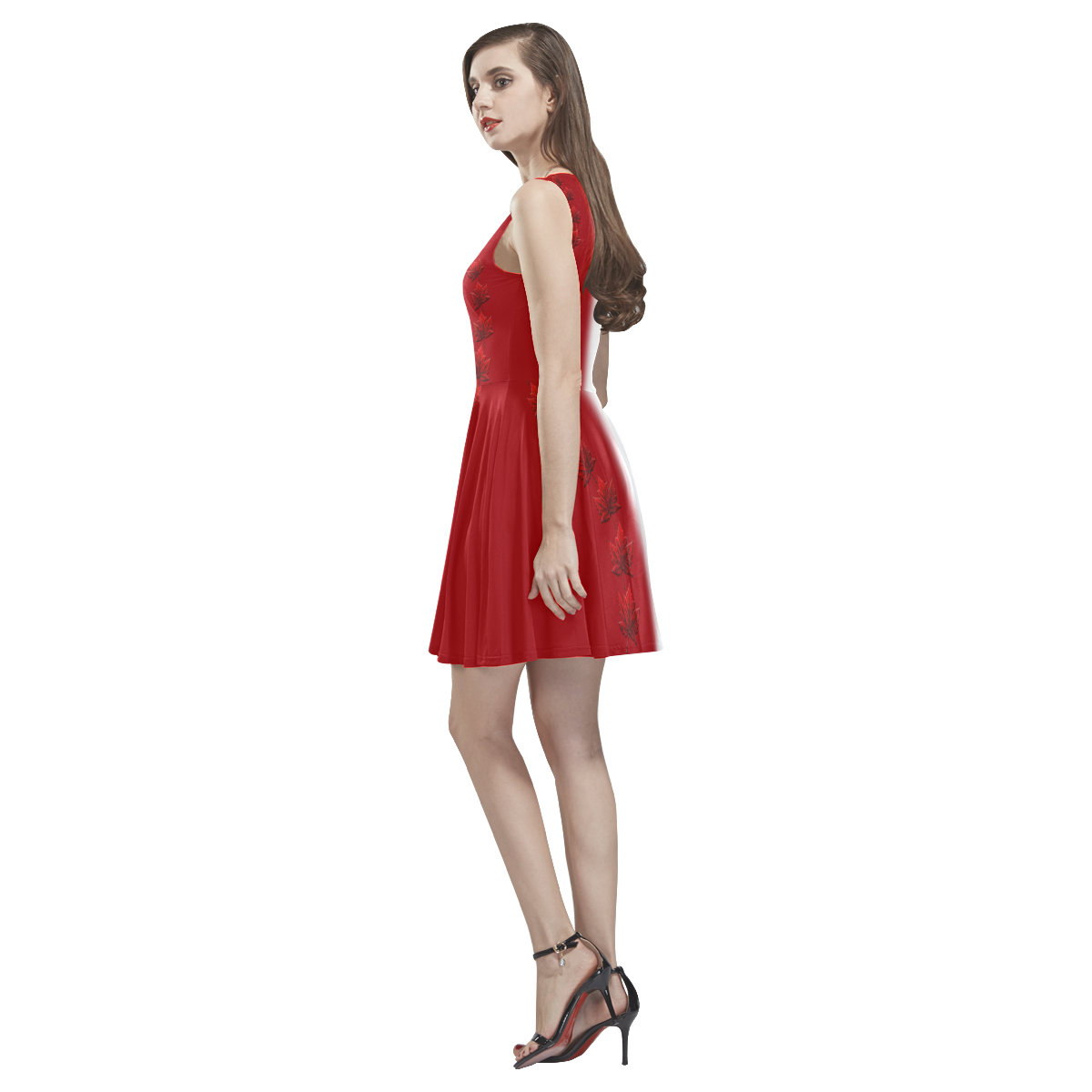 2 Tone Canada Dresses - Short Thea Sleeveless Skater Dress(Model D19)
