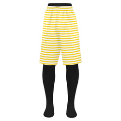 Horizontal Yellow Candy Stripes Men's Swim Trunk (Model L21)