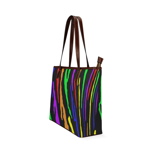 Rainbow Tiger Stripes Shoulder Tote Bag (Model 1646)