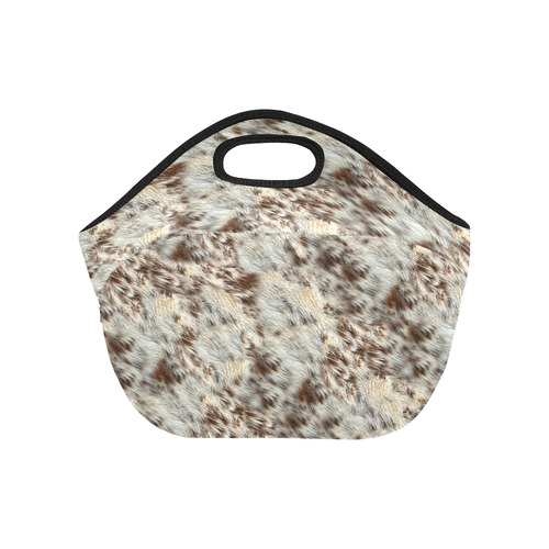 Cow/Horse Spots Animal Fur Image Neoprene Lunch Bag/Small (Model 1669)
