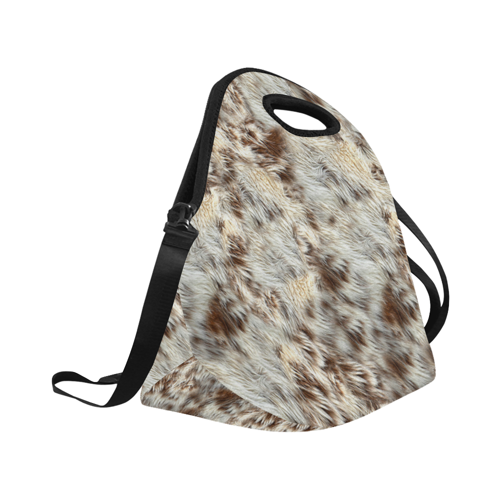 Cow/Horse Spots Animal Fur Image Neoprene Lunch Bag/Large (Model 1669)