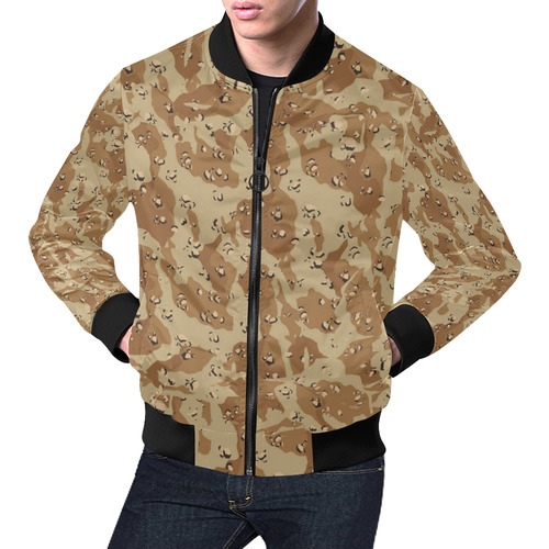 Desert Camouflage Pattern All Over Print Bomber Jacket for Men (Model H19)