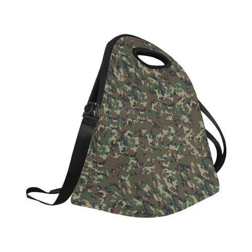 Forest Camouflage Pattern Neoprene Lunch Bag/Large (Model 1669)