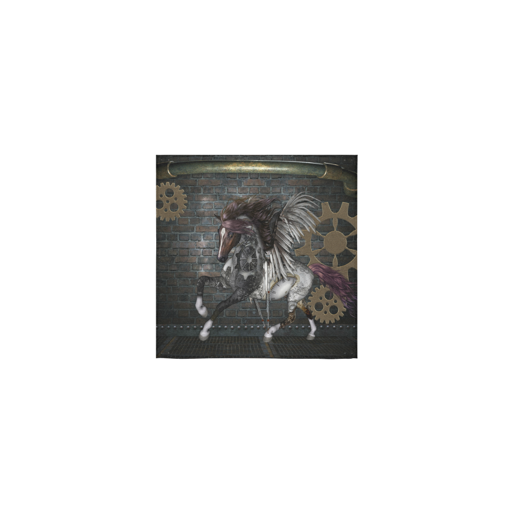 Steampunk, awesome steampunk horse with wings Square Towel 13“x13”