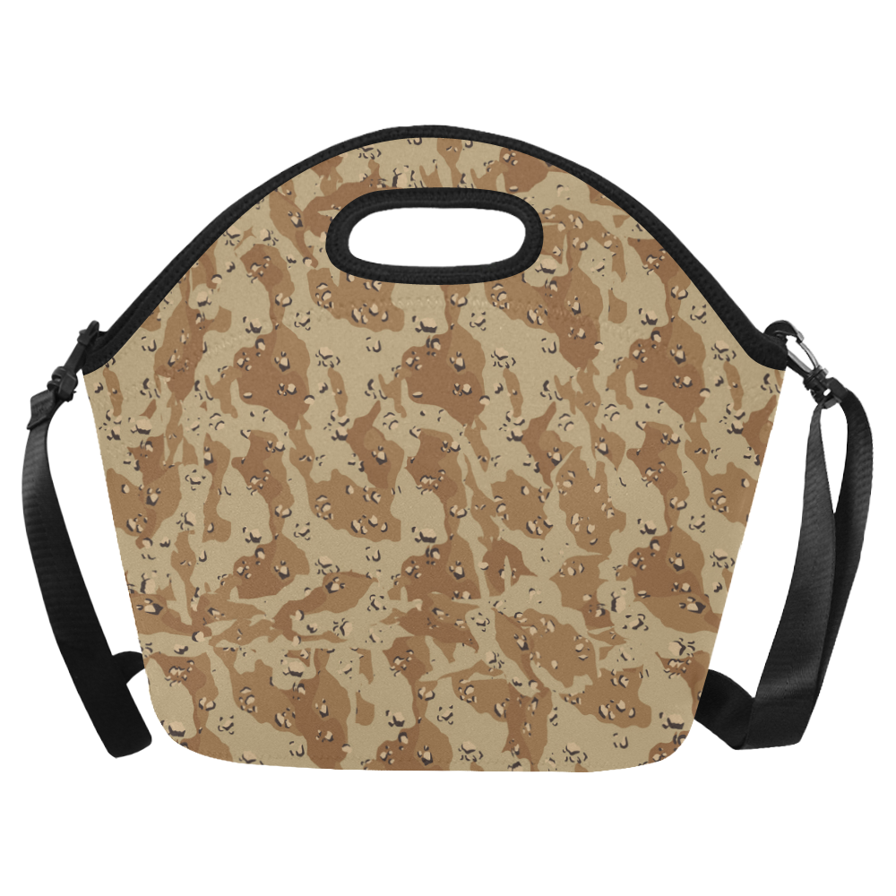 Desert Camouflage Pattern Neoprene Lunch Bag/Large (Model 1669)