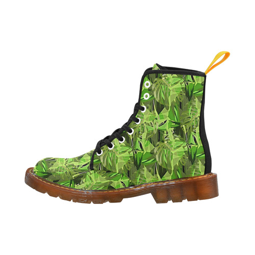 Tropical Jungle Leaves Camouflage Martin Boots For Men Model 1203H