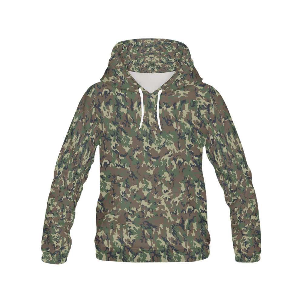 Forest Camouflage Pattern All Over Print Hoodie for Men/Large Size (USA Size) (Model H13)