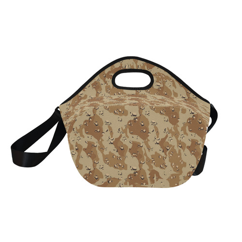 Desert Camouflage Pattern Neoprene Lunch Bag/Large (Model 1669)