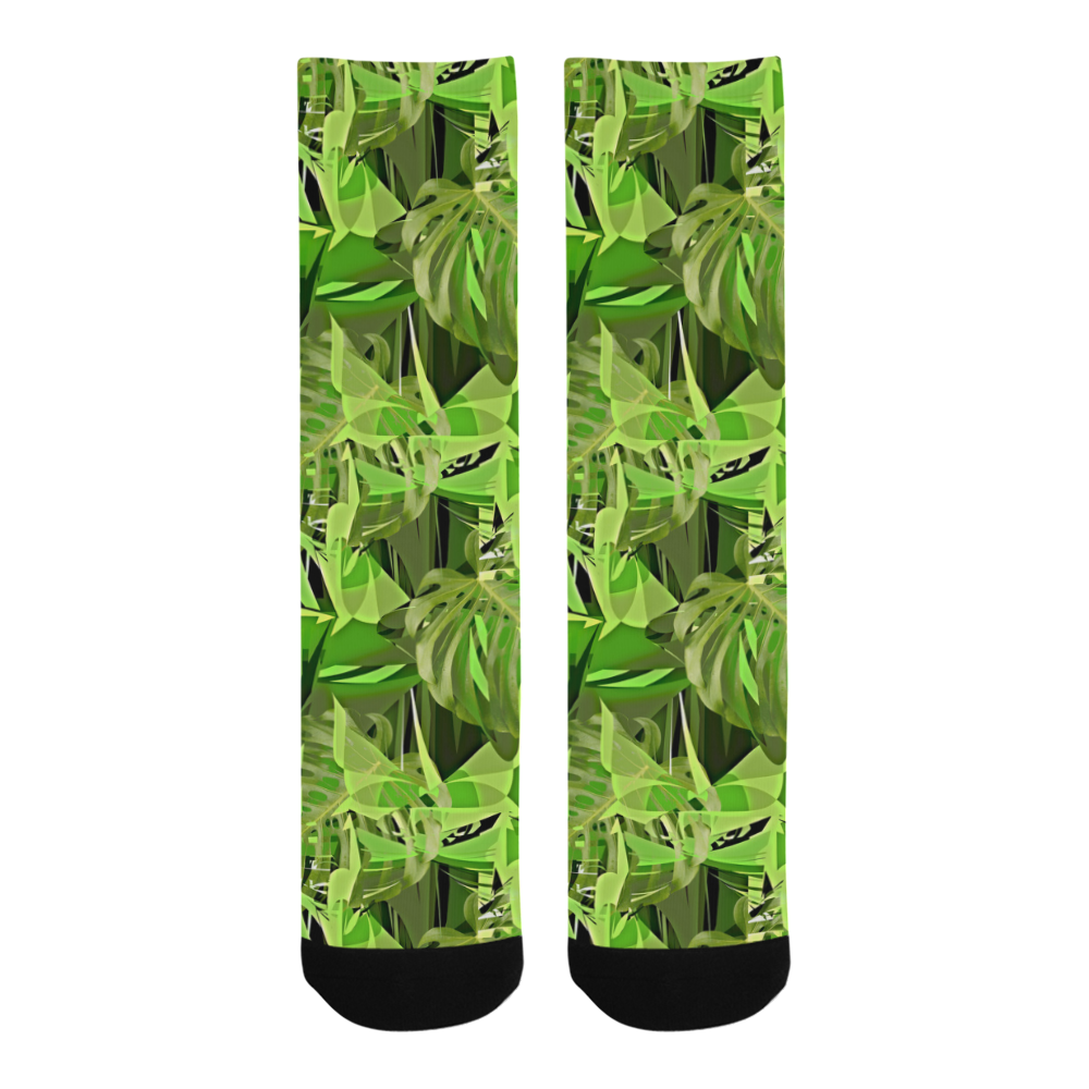 Tropical Jungle Leaves Camouflage Trouser Socks