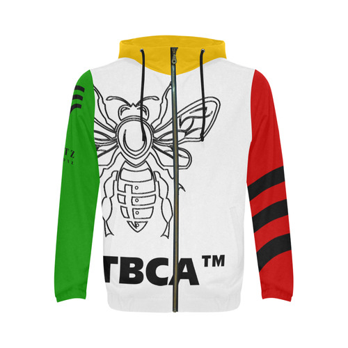 TBCA BEE MOTIVATED COLORS All Over Print Full Zip Hoodie for Men (Model H14)