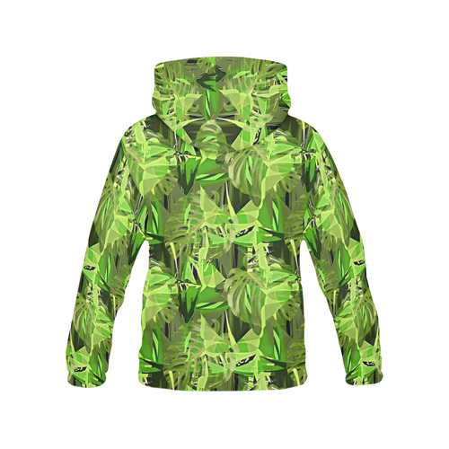 Tropical Jungle Leaves Camouflage All Over Print Hoodie for Men/Large Size (USA Size) (Model H13)