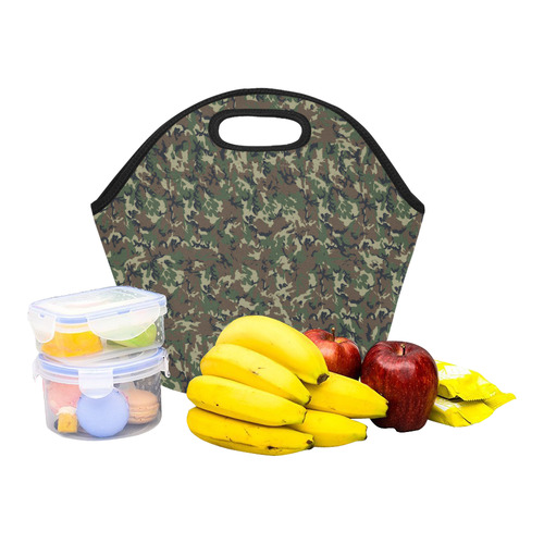 Forest Camouflage Pattern Neoprene Lunch Bag/Small (Model 1669)