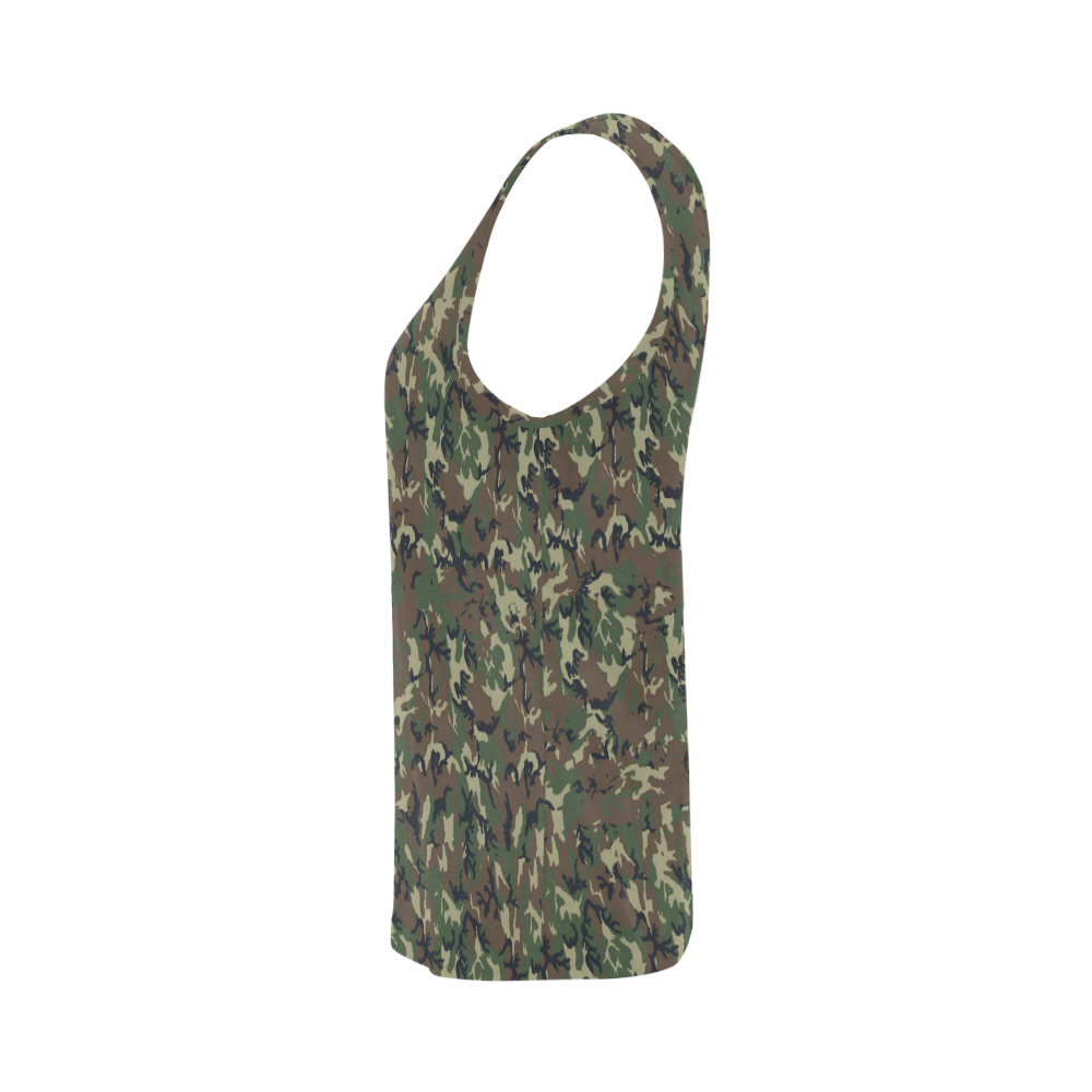 Forest Camouflage Pattern All Over Print Tank Top for Women (Model T43)