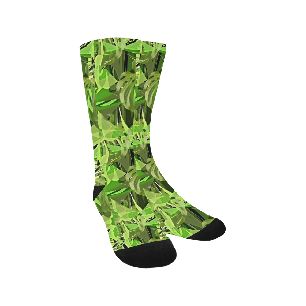 Tropical Jungle Leaves Camouflage Trouser Socks