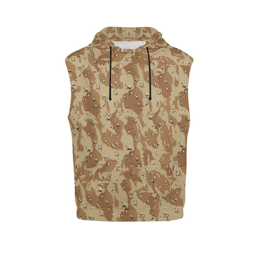 Desert Camouflage Pattern All Over Print Sleeveless Hoodie for Men (Model H15)