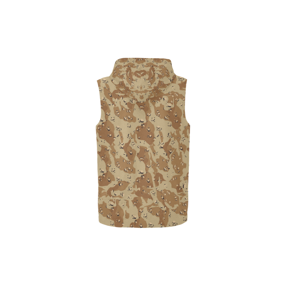 Desert Camouflage Pattern All Over Print Sleeveless Zip Up Hoodie for Kid (Model H16)