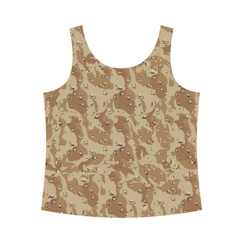 Desert Camouflage Pattern All Over Print Tank Top for Women (Model T43)