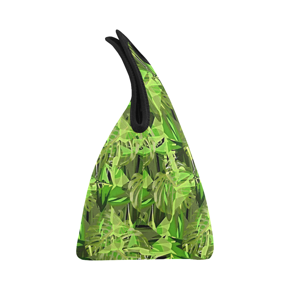 Tropical Jungle Leaves Neoprene Lunch Bag/Small (Model 1669)