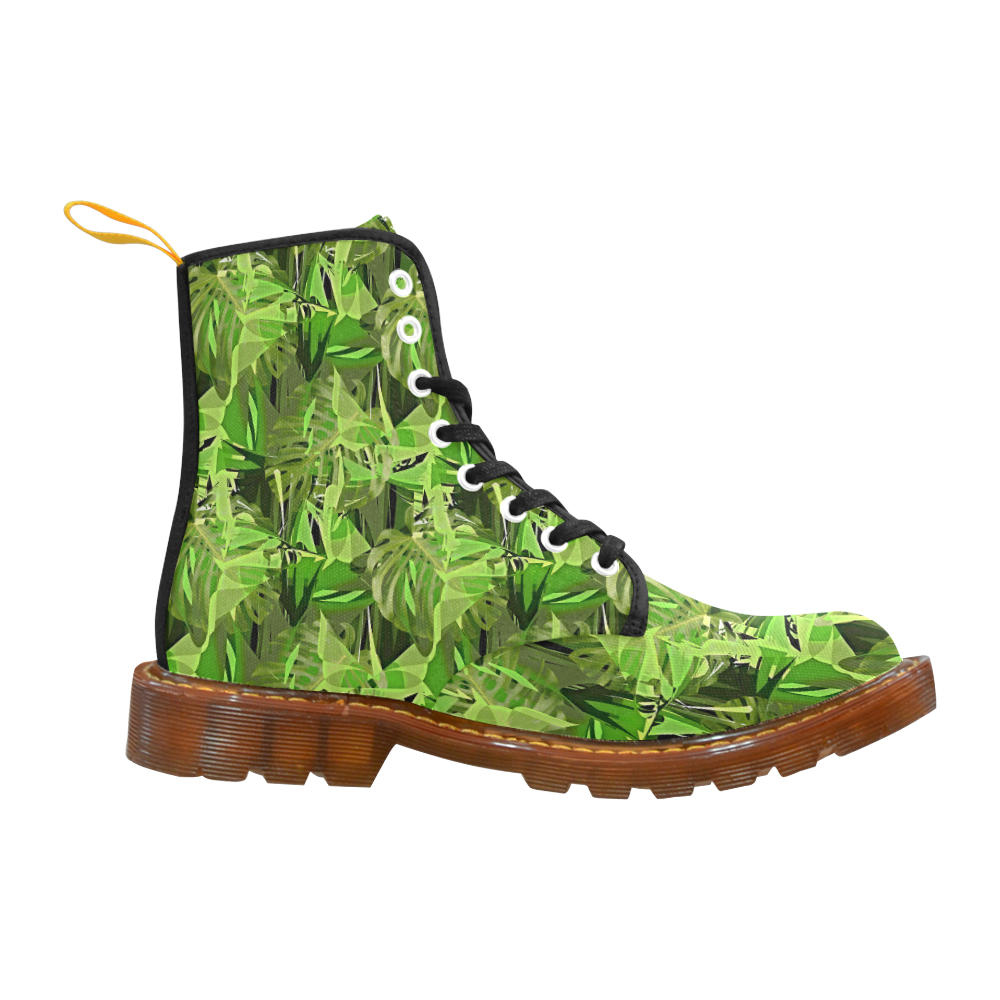 Tropical Jungle Leaves Camouflage Martin Boots For Women Model 1203H