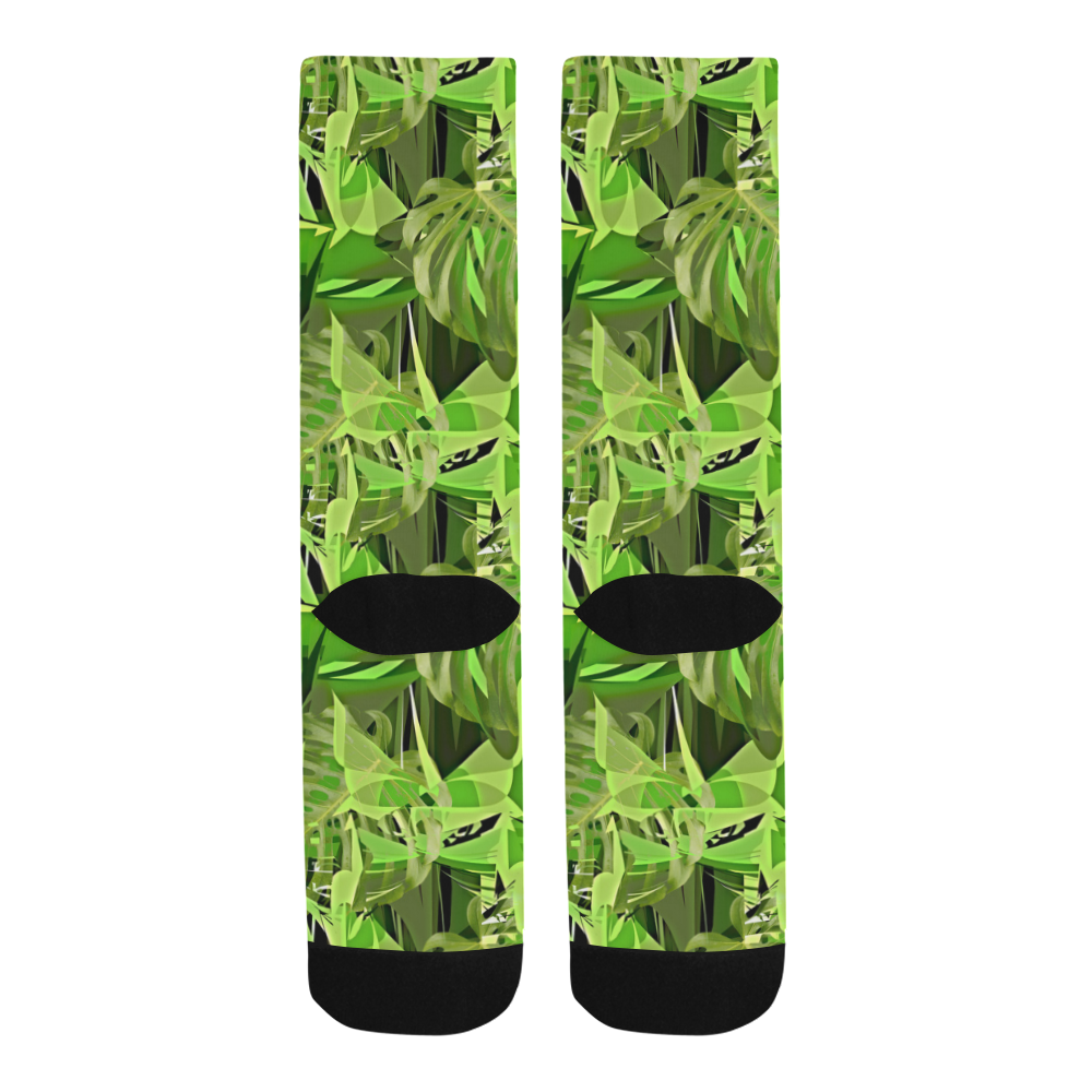 Tropical Jungle Leaves Camouflage Trouser Socks