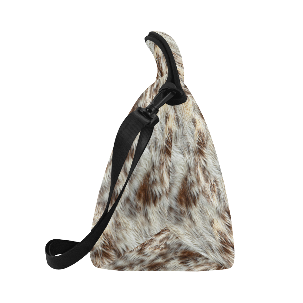 Cow/Horse Spots Animal Fur Image Neoprene Lunch Bag/Large (Model 1669)