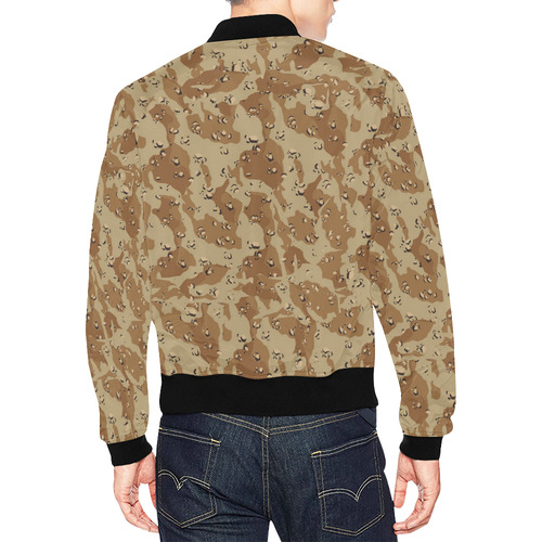 Desert Camouflage Pattern All Over Print Bomber Jacket for Men (Model H19)