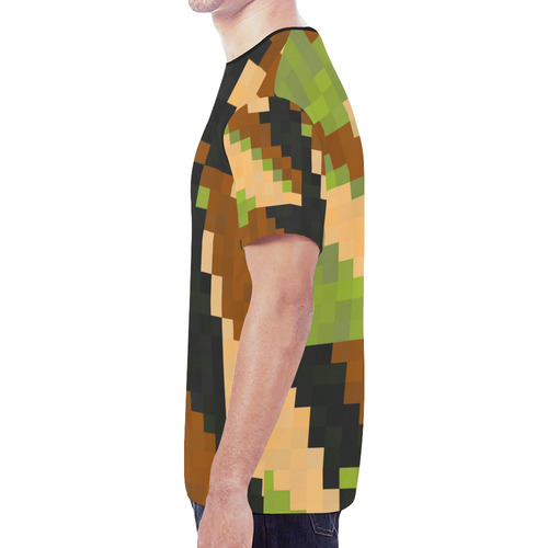 green camo abstract New All Over Print T-shirt for Men (Model T45)