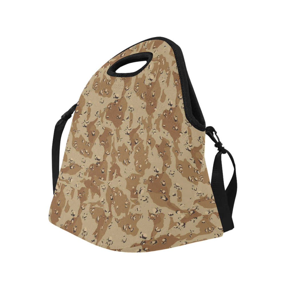 Desert Camouflage Pattern Neoprene Lunch Bag/Large (Model 1669)